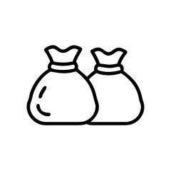 sandbags on transparent background for web and graphic design