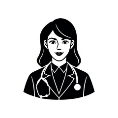Female doctor character for healthcare design