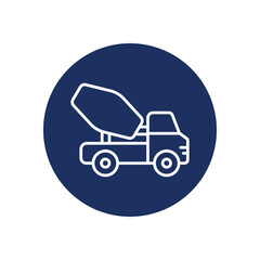Concrete Mixer icon vector stock illustration