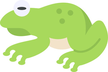 frog illustration on a white background 
