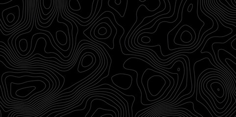  terrain path isolated on a black background retro topographic map. vector illustration.
