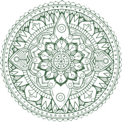 Beautiful flower art and mandala vector design