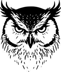 Obraz premium owl head vector 