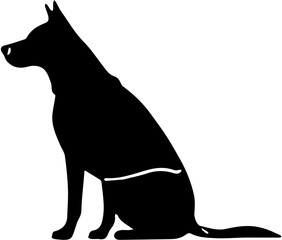 black dog silhouette