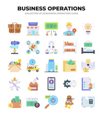 Collection of 25 Business Operations Icons. Streamline your workflow with these essential visual elements