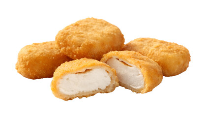 Chicken nuggets isolated on transparent background