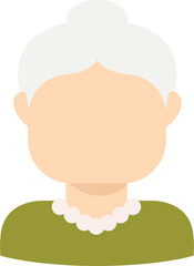 grandmother illustration on a white background    
