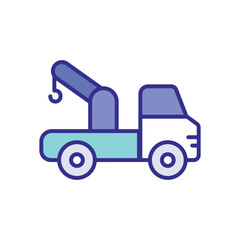 Crane Truck icon vector stock illustration