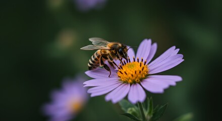 Honeybee on Lavender Flower: A Serene Macro Photograph