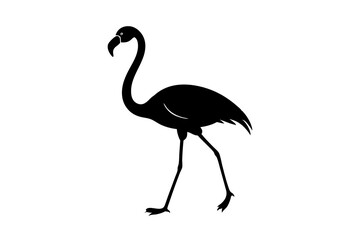 Obraz premium Pink Flamingo Vector Illustration Tropical Bird Clipart on White Background