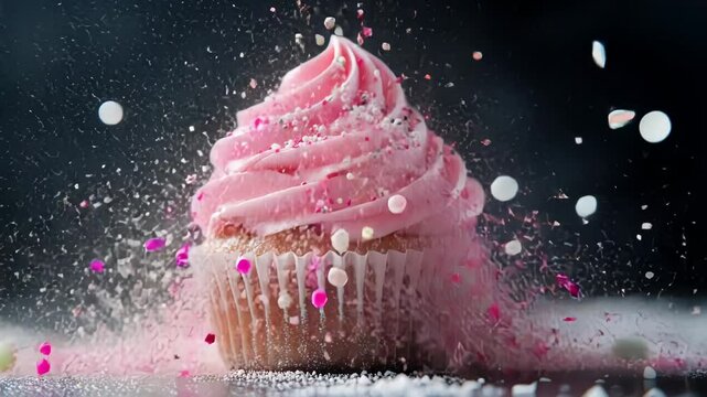 Pink cupcake explosion