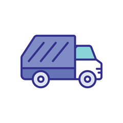 Garbage Car icon vector stock illustration