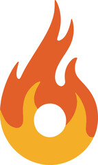 Fiery Donut Hole Logo