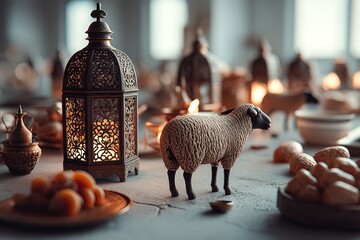 The symbolic composition of Eid ul Adha. Generative Ai