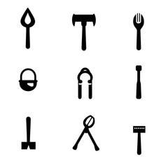 Fototapeta premium Minimal hoe icon sheet on white background - 