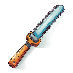 Obraz premium Minimal pruning saw icon sheet on white background - 