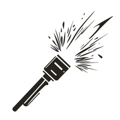 Simple welding torch icon sheet on white background  -  