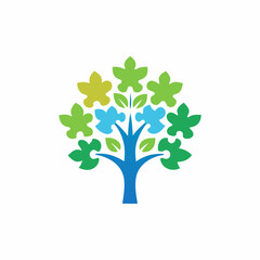 Obraz premium green tree vector