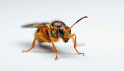 Close-up of single insect on pure white backdrop, graphic, pest