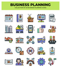 Collection of 25 Business Planning Icons: A Visual Guide to Strategic Growth
