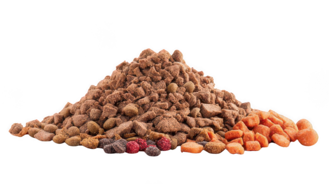 Realistic Pet Food Rehydration Process Isolated on White Transparent Background