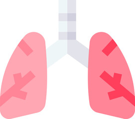 lungs illustration on a white background 