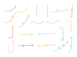 矢印手書き カラー 長め
