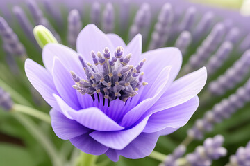 close up of purple lotus
