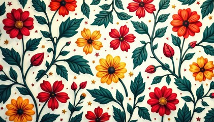 Intricate, flowing floral pattern; continuous, no breaks , botanical, texture, repeat