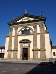 Fototapeta premium Historic San Giorgio church at Bonate Sotto, Bergamo province, Italy