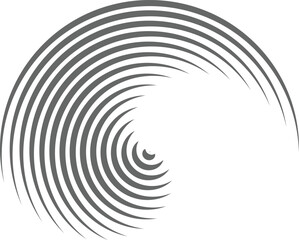 Obraz premium Gray circular lines abstract futuristic tech background, Abstract Geometric shape