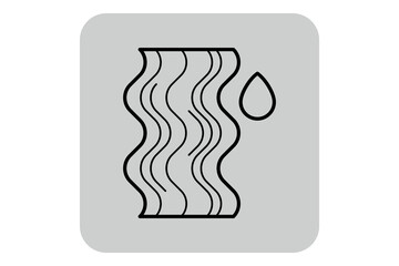Flowing lines resembling hair, complemented by single droplet