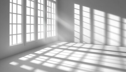 Bright Sunlight Streaming Through Windows, Casting Shadows