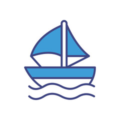 Boat icon vector stock illustration