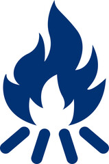 Silhouette vector of Camping fire
