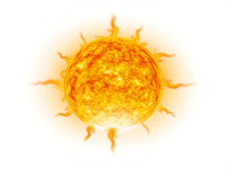 sun isolated on white background PNG