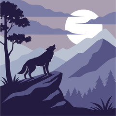 "Wolf Silhouette Vector Collection Featuring Howling, Tribal, and Wilderness Scenes for Logos, Tattoos, and Outdoor Art"