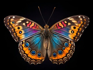 beautiful butterfly isolated on a black background
