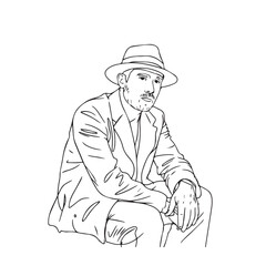 Clean line of running man – runner man silhouette – runner man vector – runner man doodle – running illustration – runner man line art

