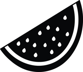 slice of watermelon with seeds on white background 