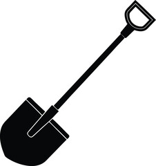 snow shovel on white background  