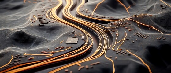 Abstract Topographic Map