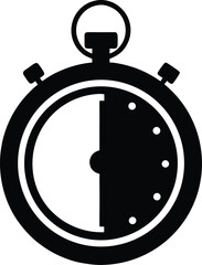 stopwatch icon on white background