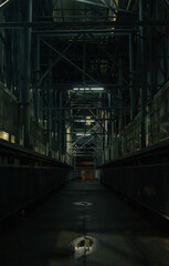 Atmosphere of The Tunjungan Streets of Surabaya at night with beautiful city lights