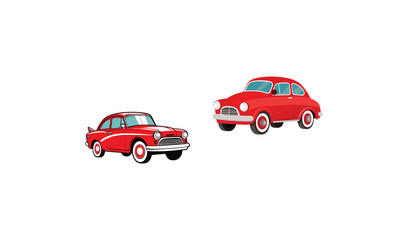 Fototapeta premium red car isolated on white background
