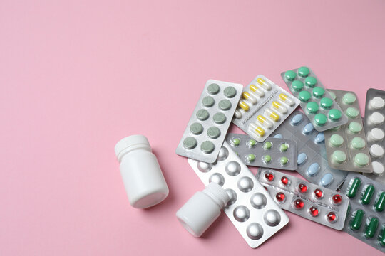 Variety of medicines and drugs.Medicine and healthcare concept