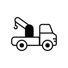 Crane Truck icon vector stock illustration