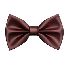 Maroon bow tie formal wear isolated on transparent background