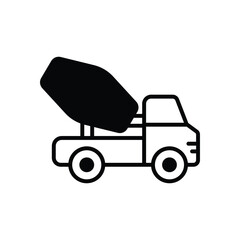 Concrete Mixer icon vector stock illustration