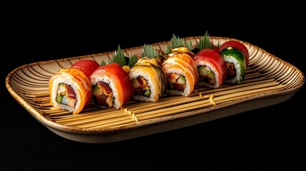 Rainbow Sushi Platter: A Culinary Delight